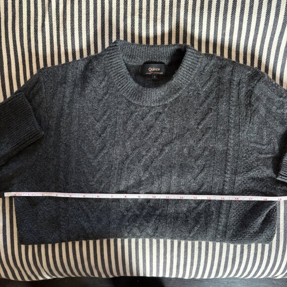 Quince Mongolian Cashmere Cable-knit Crewneck - Picture 3 of 4